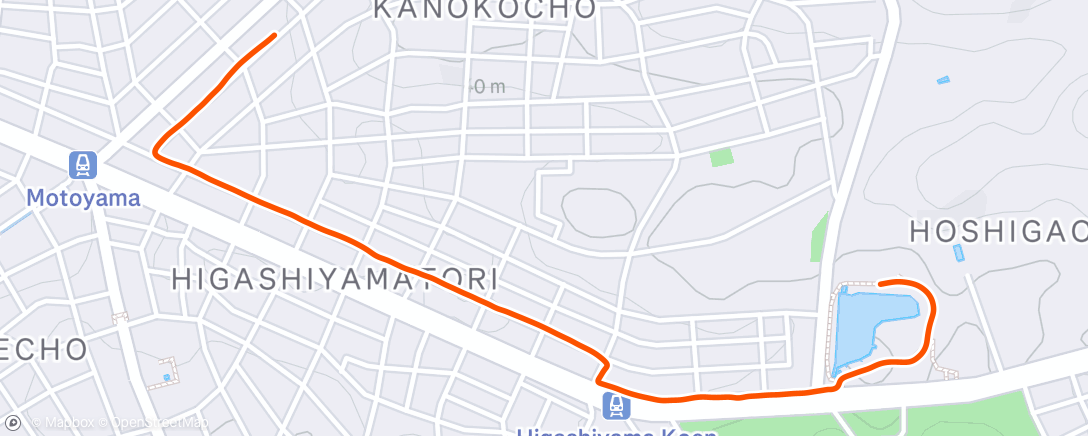 Map of the activity, 午後のランニング