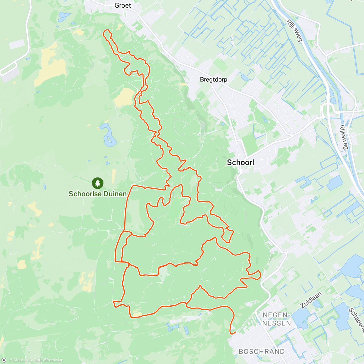 Map of the activity, Schoorl! Blokart&MTB weekend Bergen