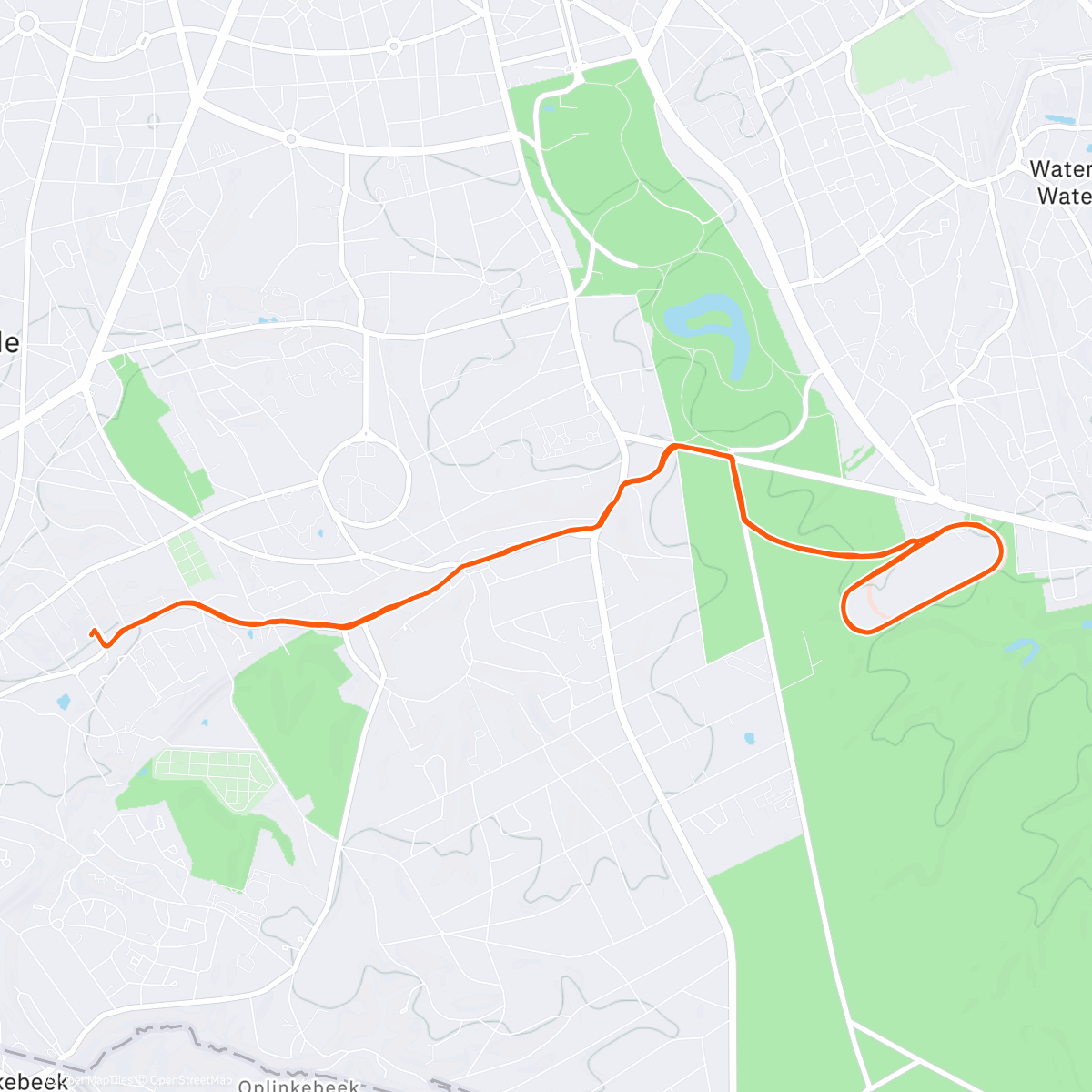 Map of the activity, The daily run ( day 324 of 324 ): very smooth