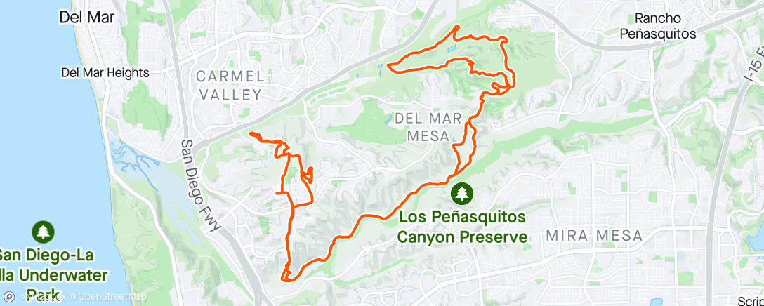 Map of the activity, Afternoon Ride