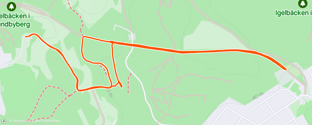 Map of the activity, Tisdagsintervaller