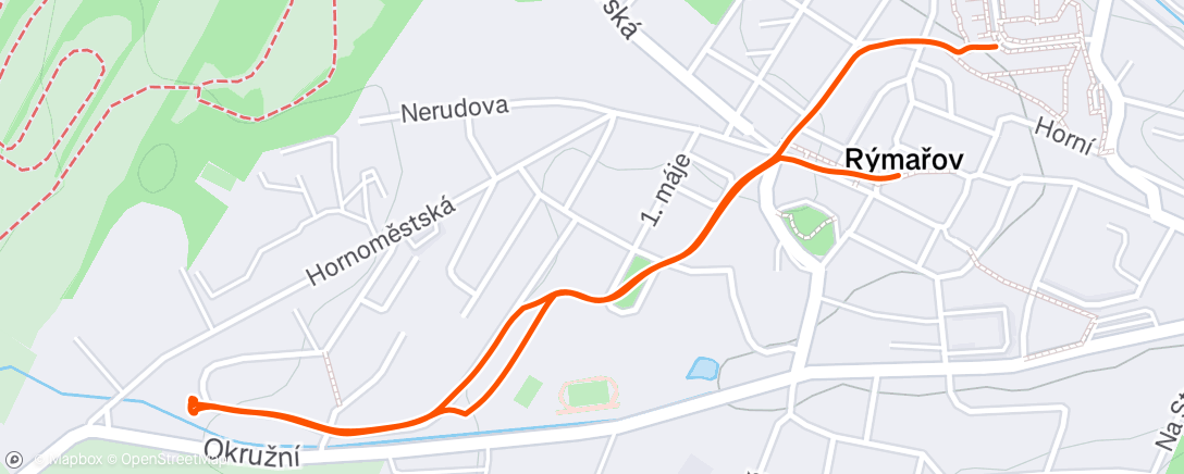 Map of the activity, Rýmařov