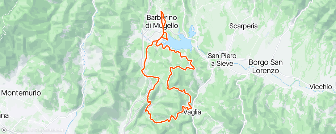 Carte de l'activité Sessione di mountain biking mattutina