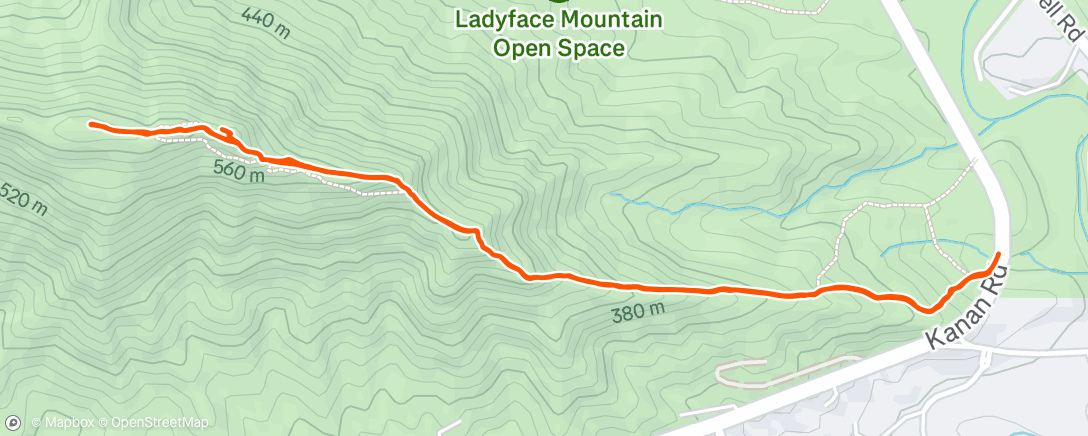 Карта физической активности (Ladyface (2,039') and Flagpole Peak (1,960'))