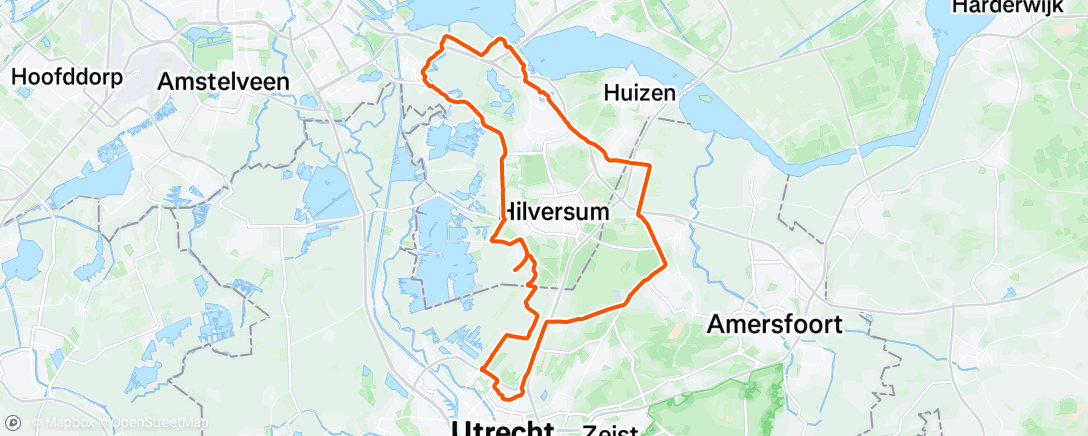Map of the activity, Naarden-Vesting - Muiden - Weesp