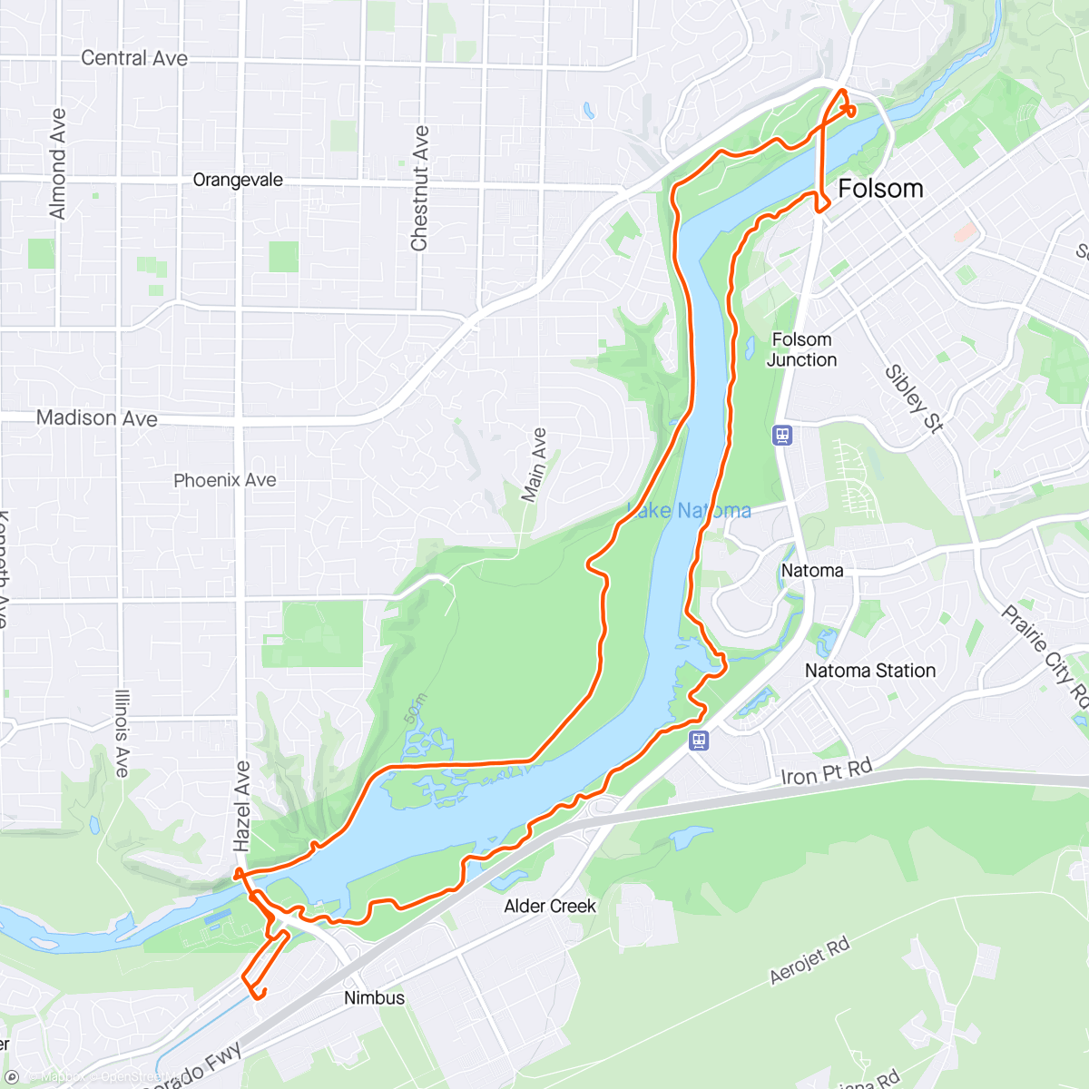 Карта физической активности (Took my Wife for a ride around the lake.)