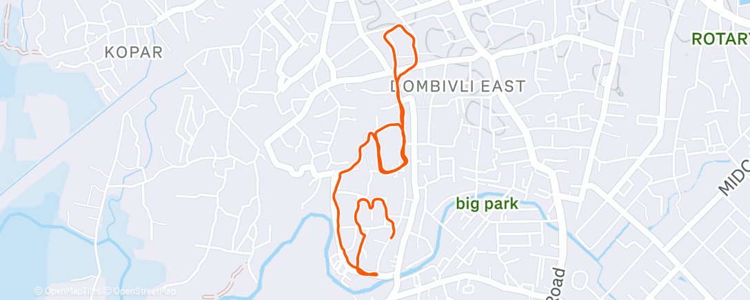 Map of the activity, Voting Day Run Day 013