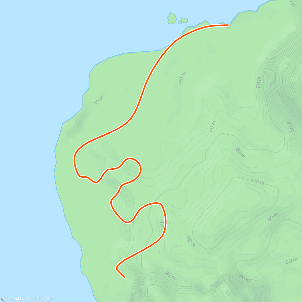 Mapa de la actividad (Zwift - Race: NCNCA Gold Rush (A) on Seaside Sprint in Watopia)