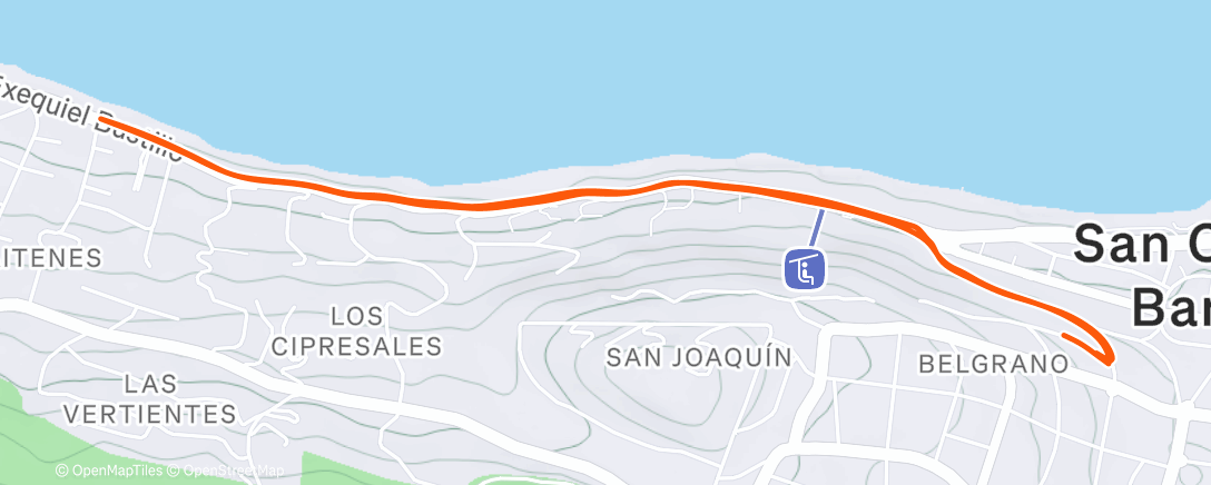 Карта физической активности (Carrera nocturna)