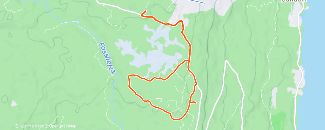 Map of the activity, Afternoon Trail Run