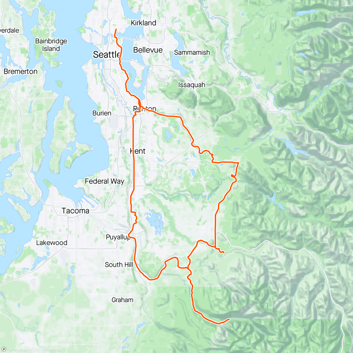 Map of the activity, SIR Carbon River 300k