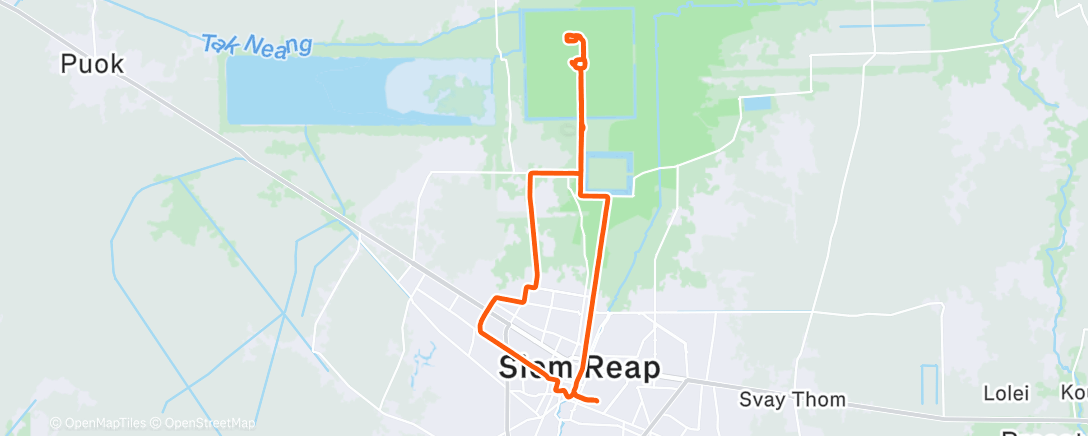 Map of the activity, Afternoon Ride