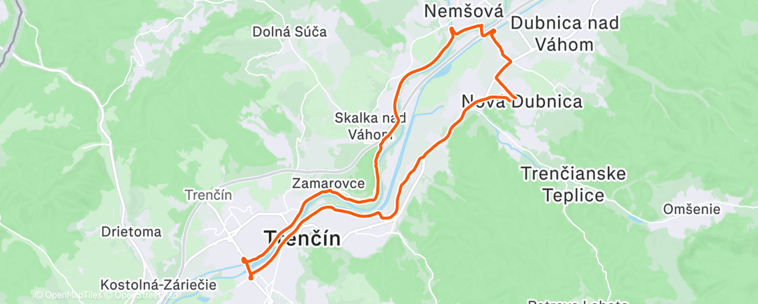 Map of the activity, TN Ride