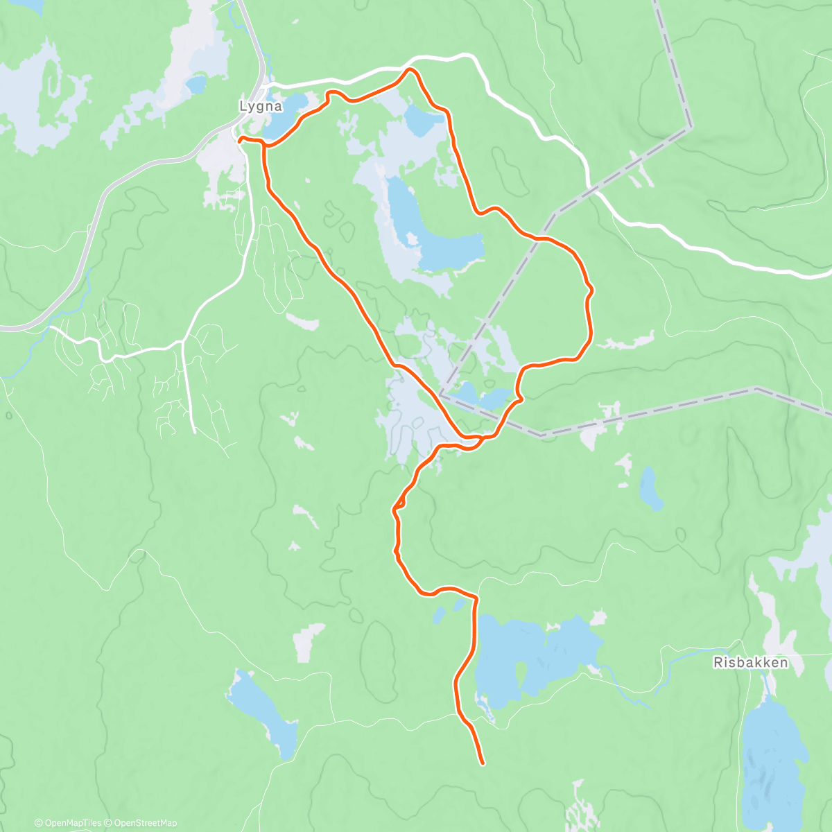 Map of the activity, Easy Classic @ Lygna