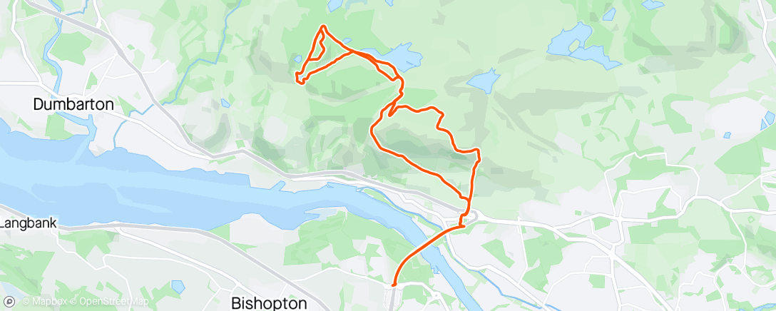 Map of the activity, Lunch Mountain Bike Ride