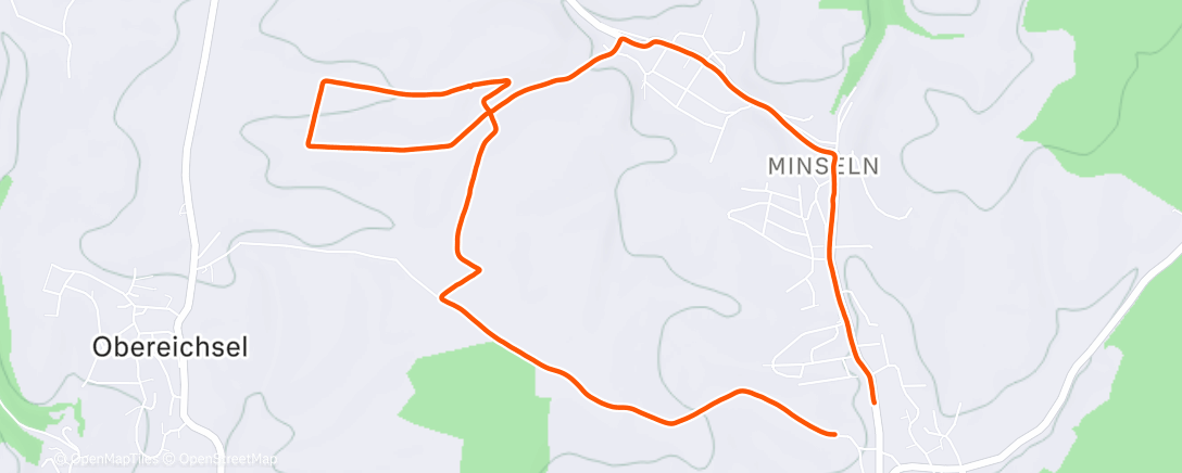 Map of the activity, Lauf am Nachmittag