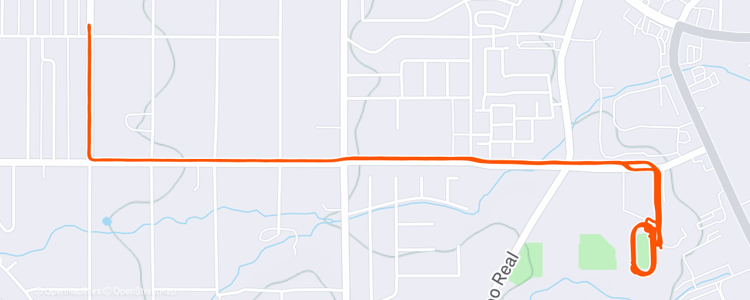 Map of the activity, 600m, 3x1k, 4x400m, 2x200m 🥦