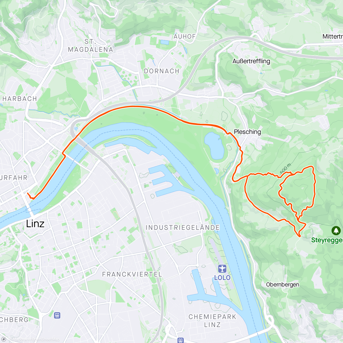 Map of the activity, Afterwork Pfenningbergtrails 🤟