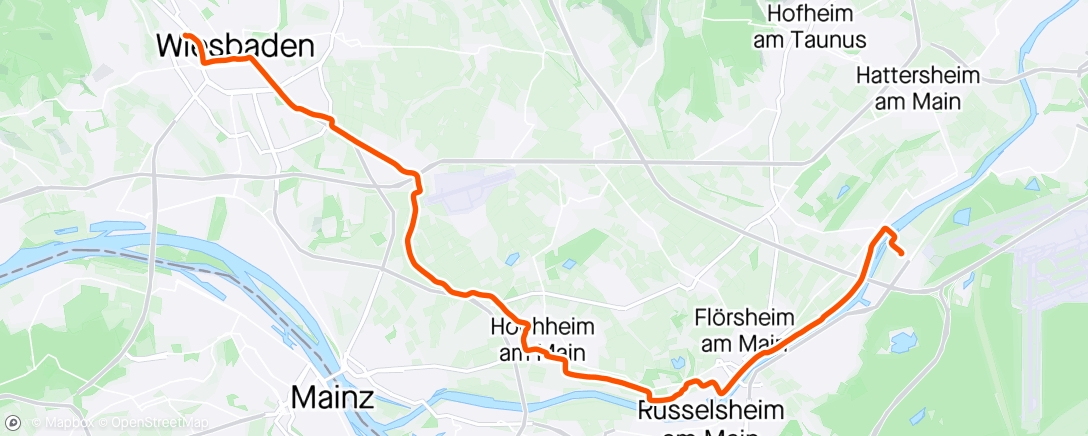 活动地图，Wiesbaden mit dem Gravel auf die Arbeit 10. 4.24