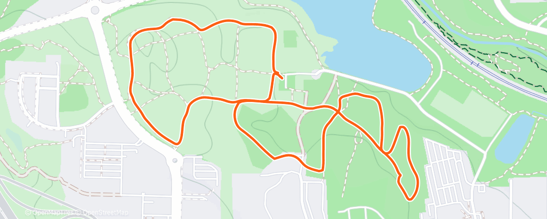 Map of the activity, Morning dog Walk