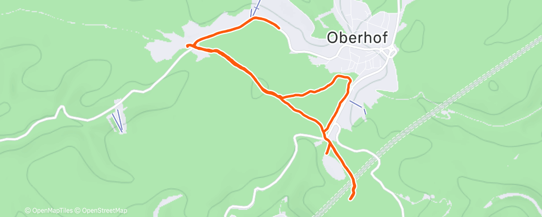 Map of the activity, Wanderung am Mittag