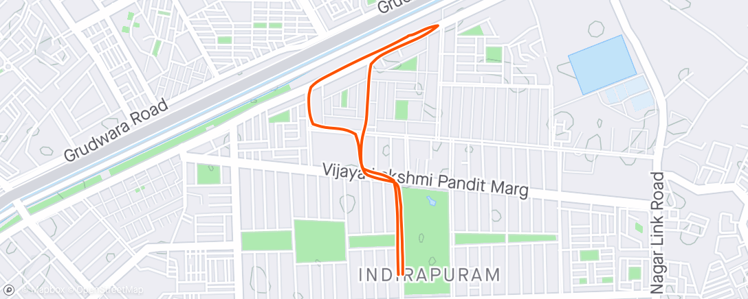 Map of the activity, Morning Run