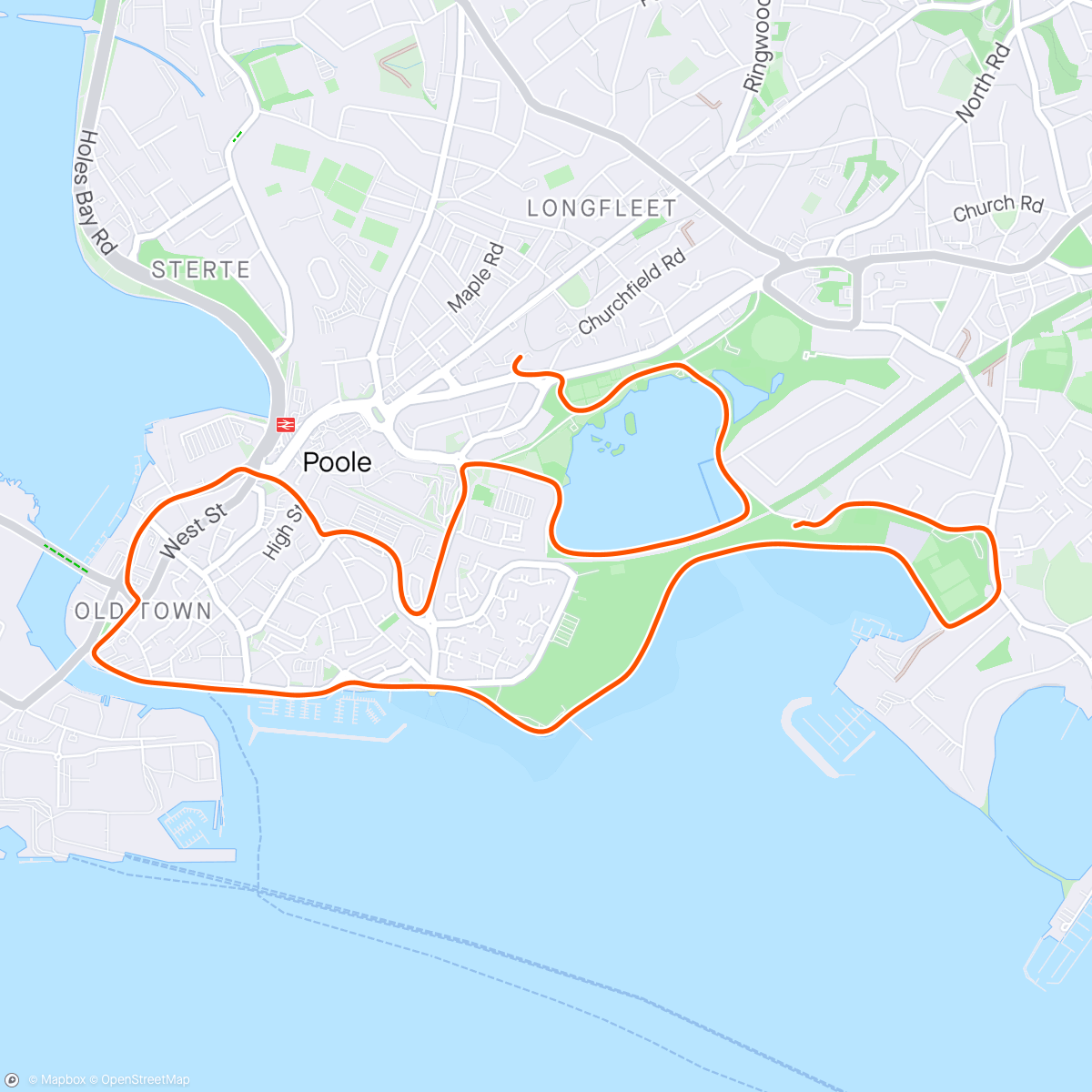 Map of the activity, Morning Run before work