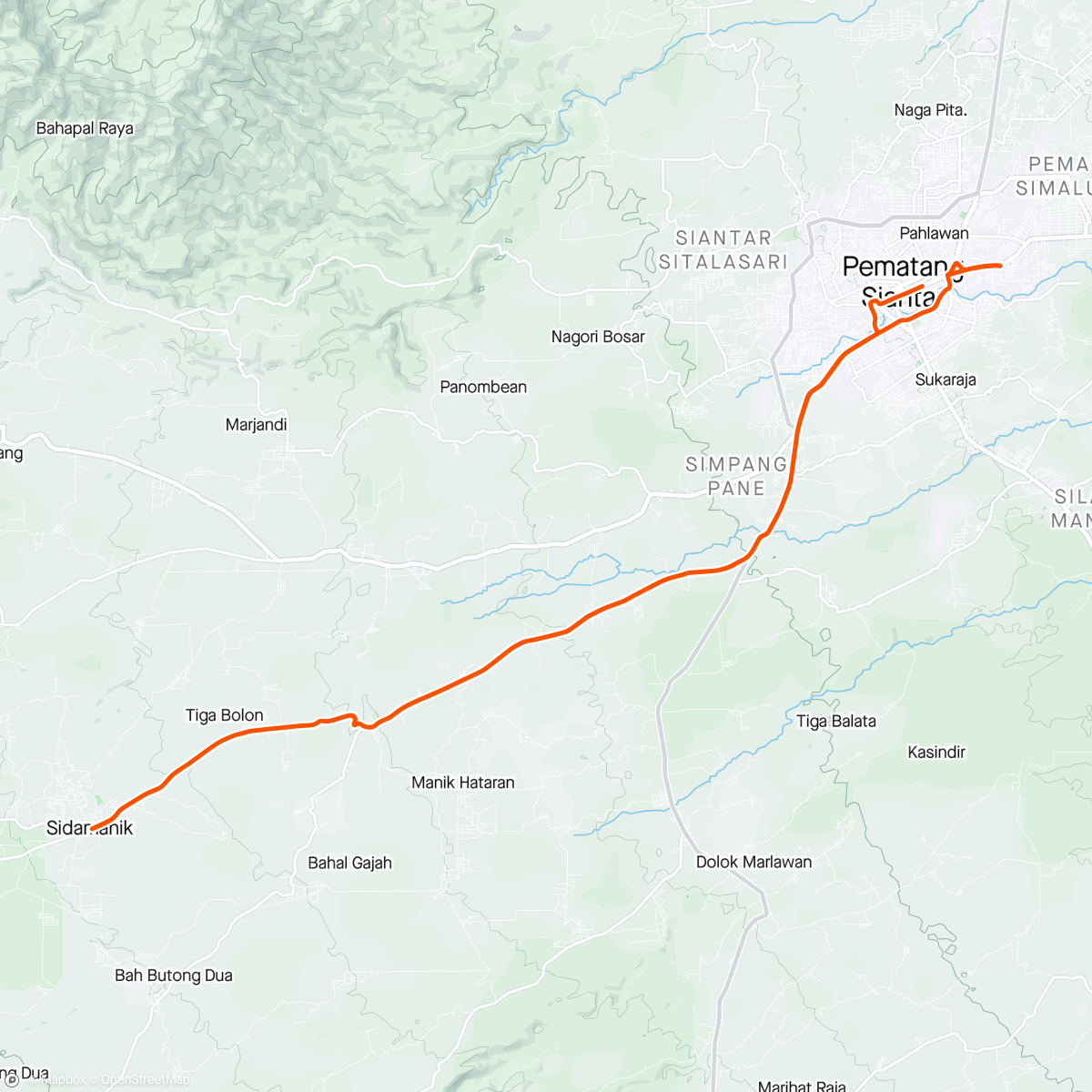 Map of the activity, Sidamanik_Morning Ride