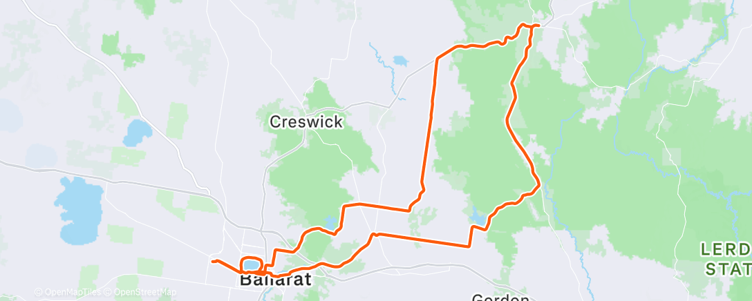 Map of the activity, Morning Ride