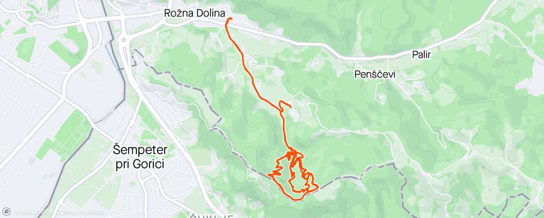 Карта физической активности (Mountainbike-Fahrt am Nachmittag)
