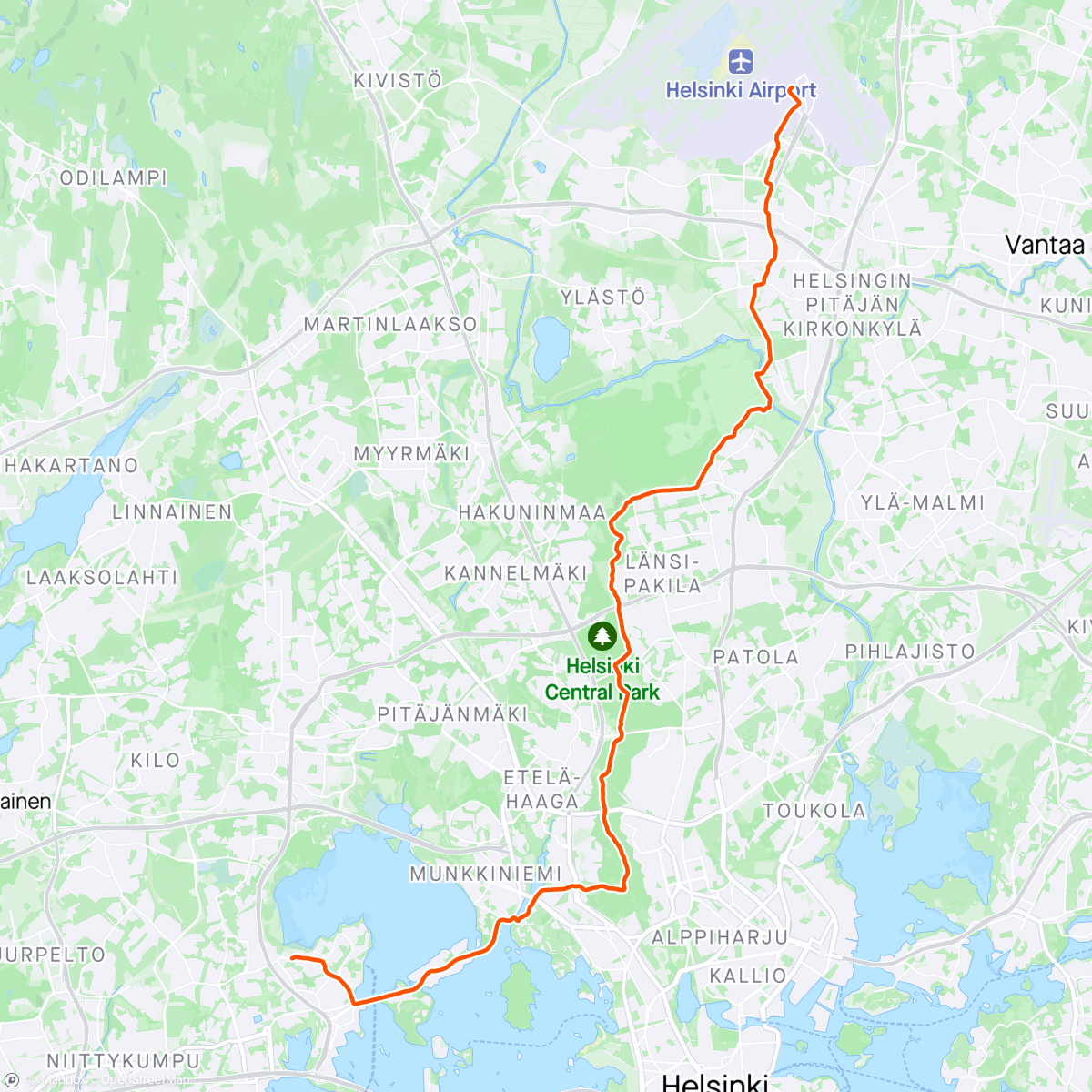 Map of the activity, Otaniemi - Vantaa ⛄️❄️