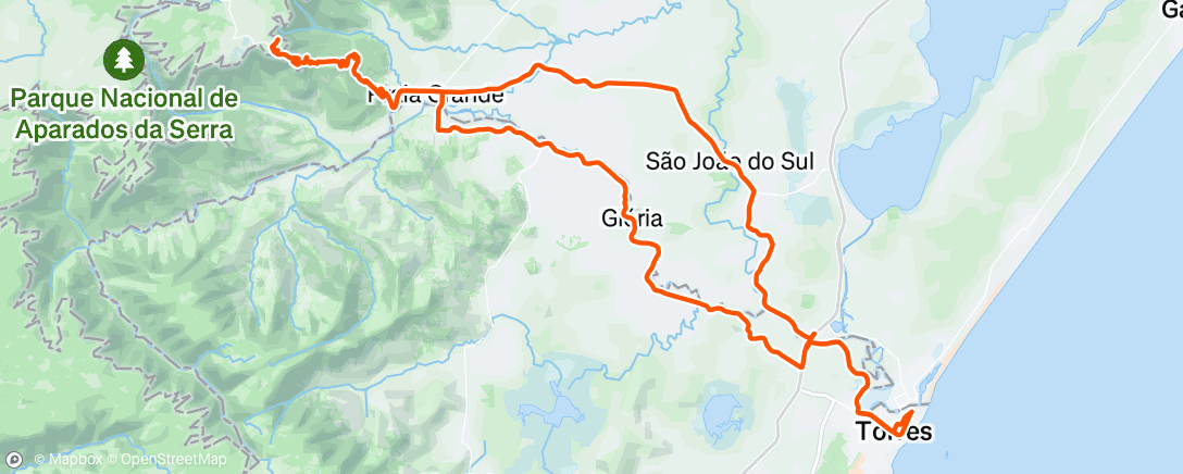 Map of the activity, Torres, Serra do Faxinal