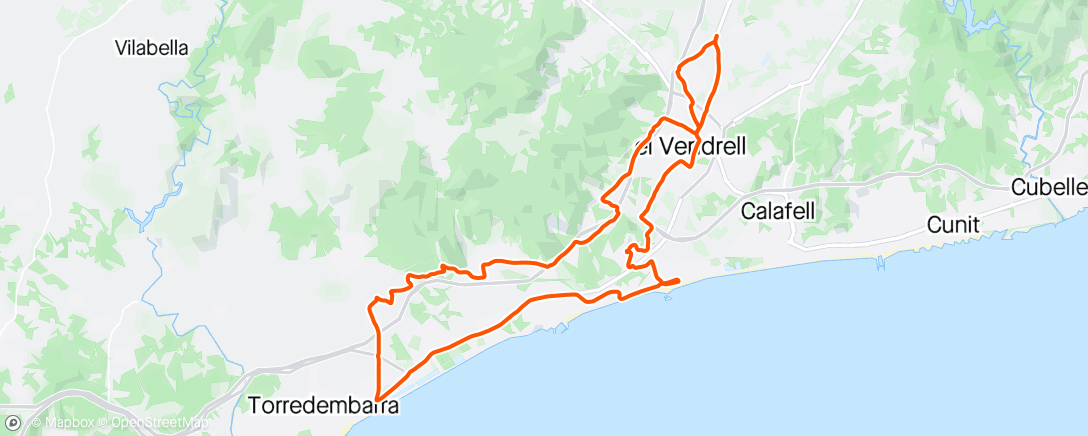 Map of the activity, Vendrell - Santa Oliva - Torredembarra