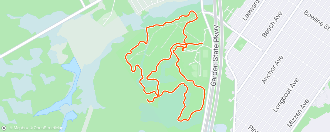 Map of the activity, Jake’s Trails
