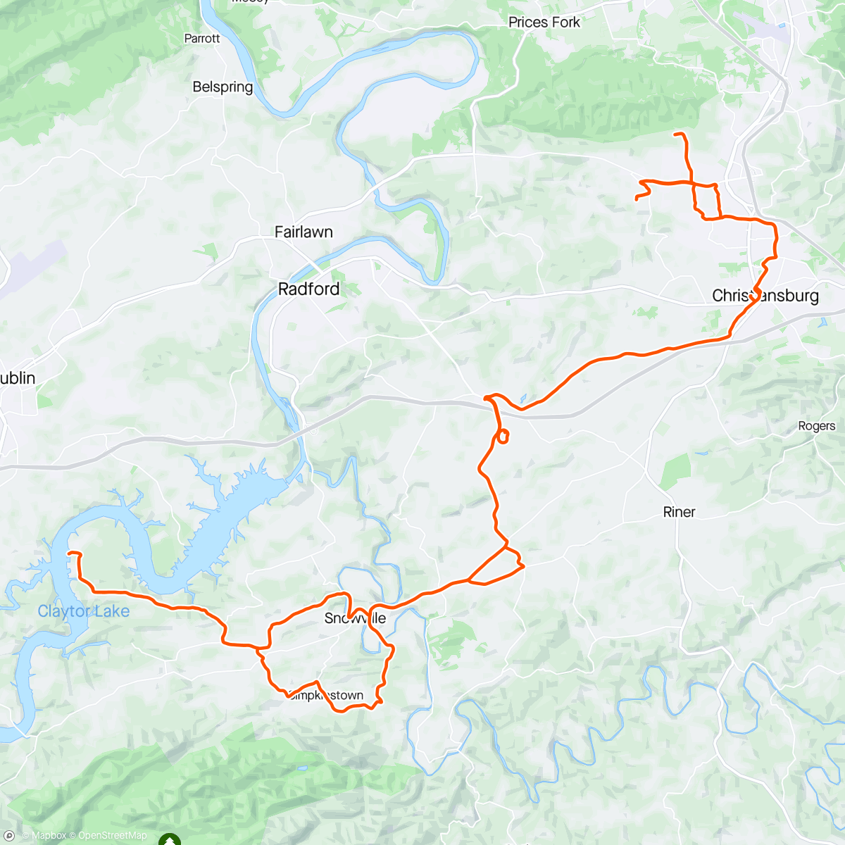Map of the activity, Home/owens/gum log/mudpike