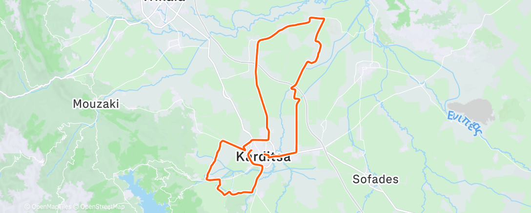 Map of the activity, Lunch Ride