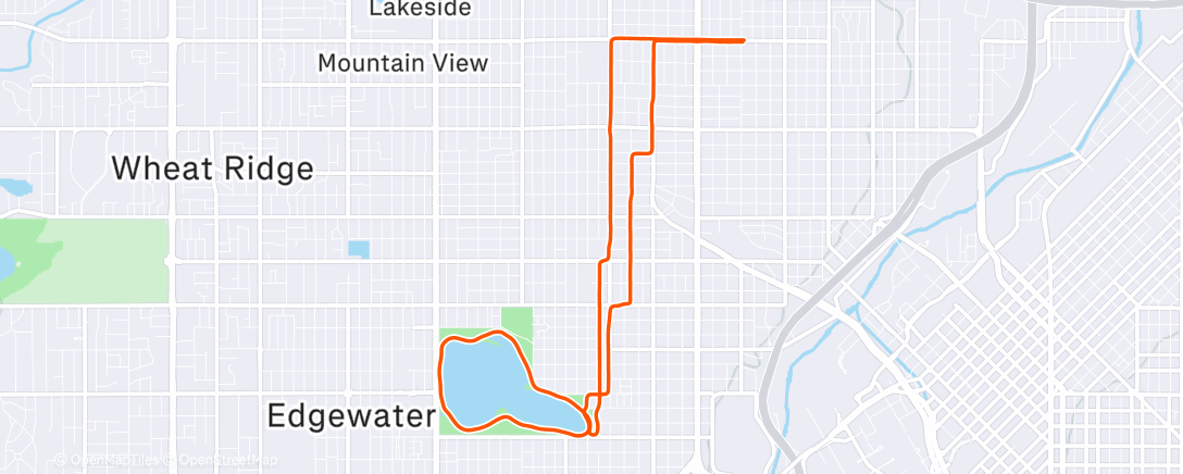 Map of the activity, Morning Run