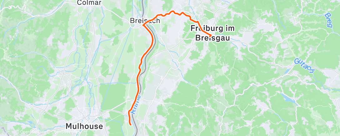 Map of the activity, Mittagsradfahrt