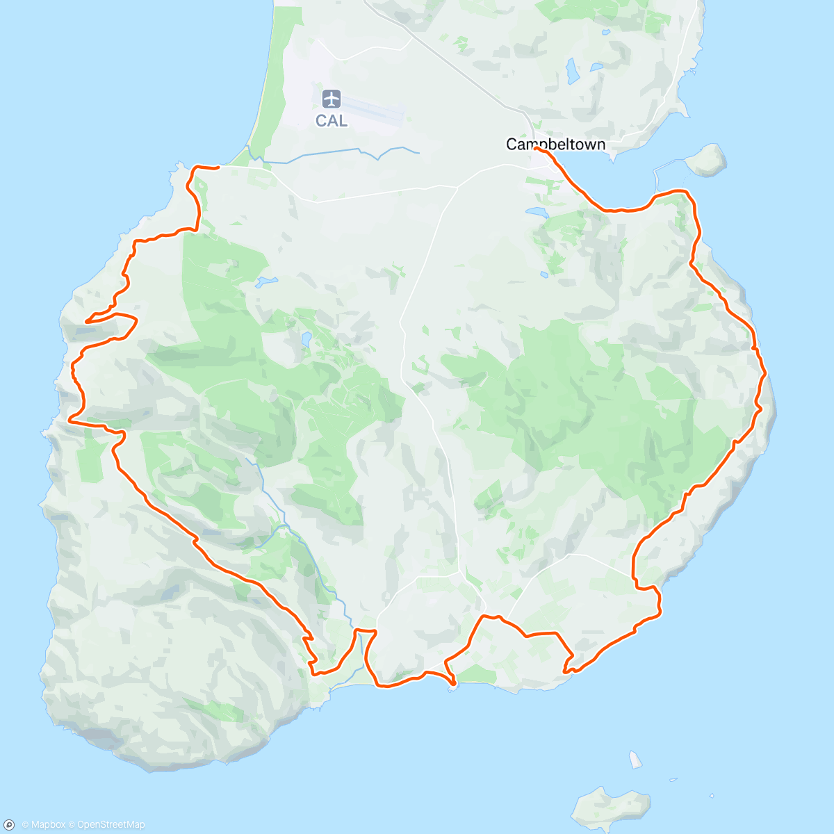 Map of the activity, Kintyre Way Ultra - the toughest one yet