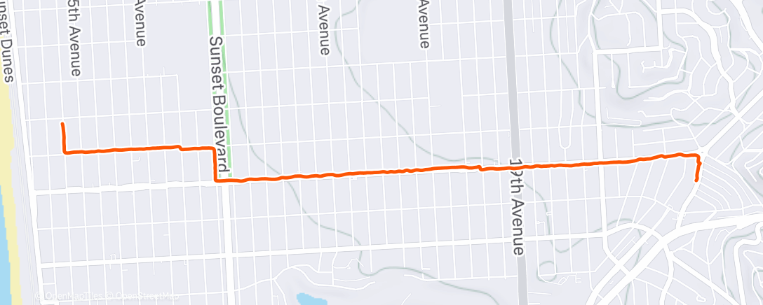 Map of the activity, Afternoon Hike