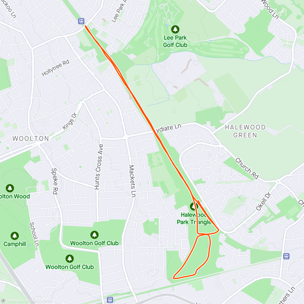 Map of the activity, Halewood 4 miles 🥇
