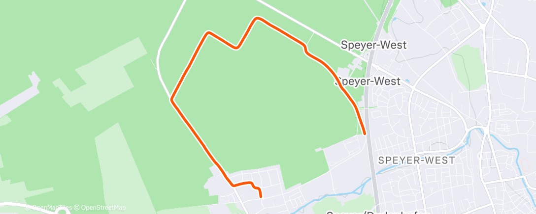 Map of the activity, Sunrise run w/ Miri 🥲