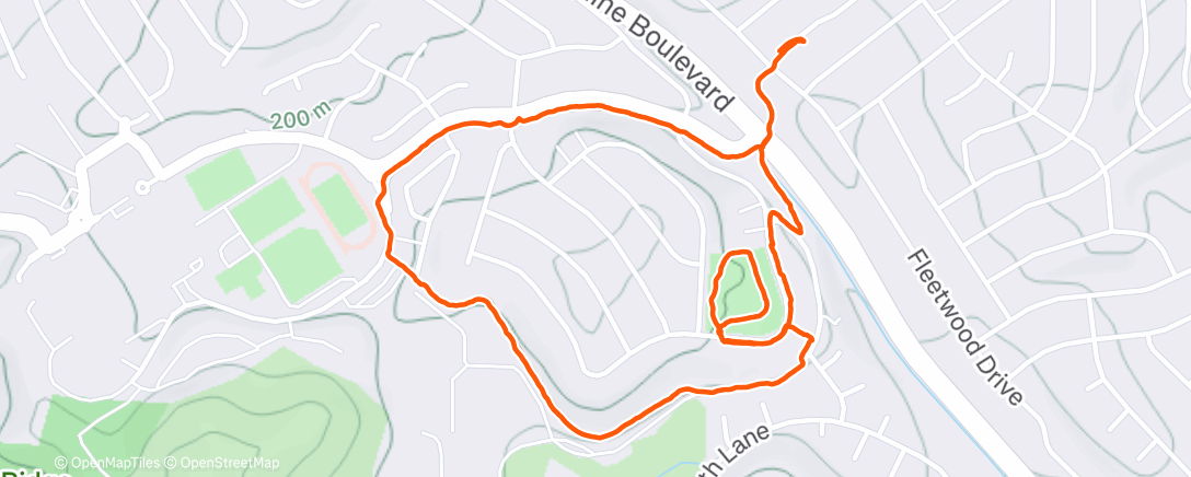 Map of the activity, Afternoon Hike