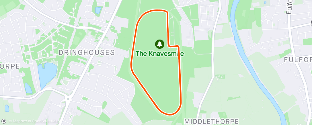 Map of the activity, Knavesmire Parkrun
