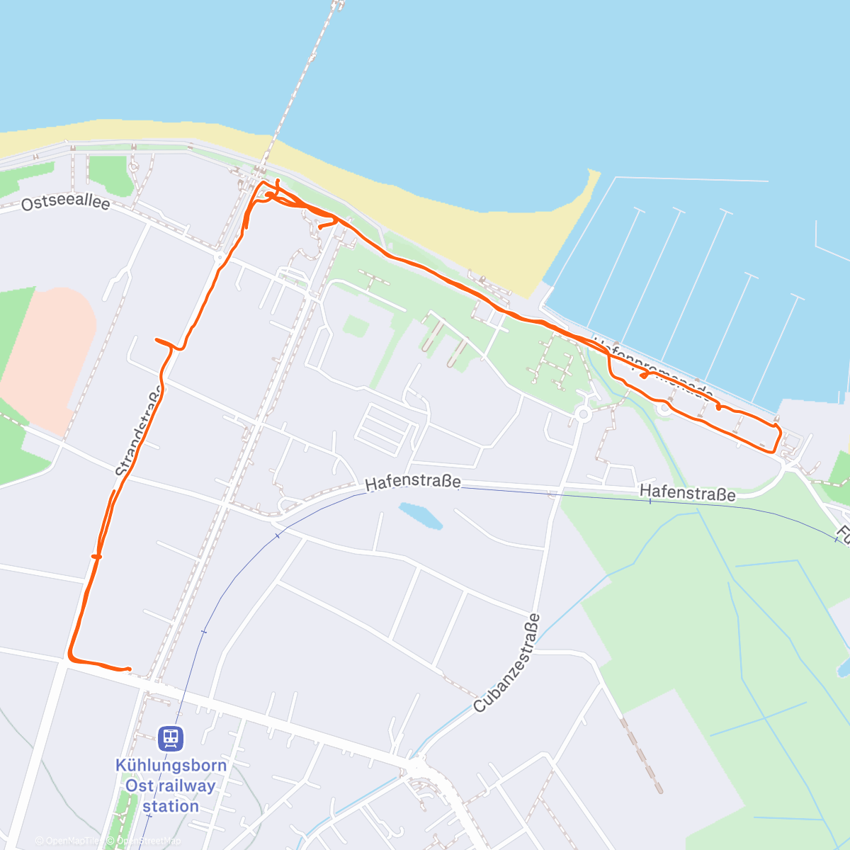 Карта физической активности (Mittagspaziergang)