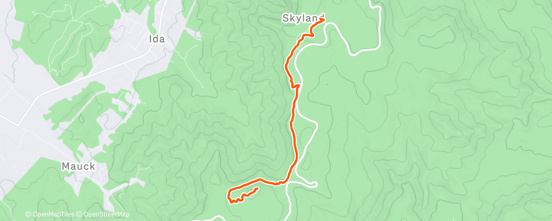Map of the activity, Morning Hike