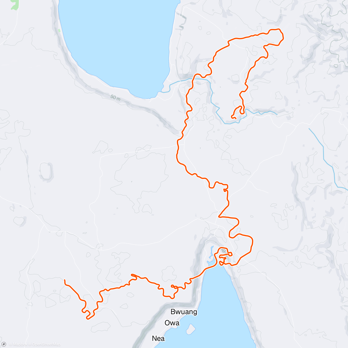 Mapa da atividade, Zwift - Makuri 40 in Makuri Islands