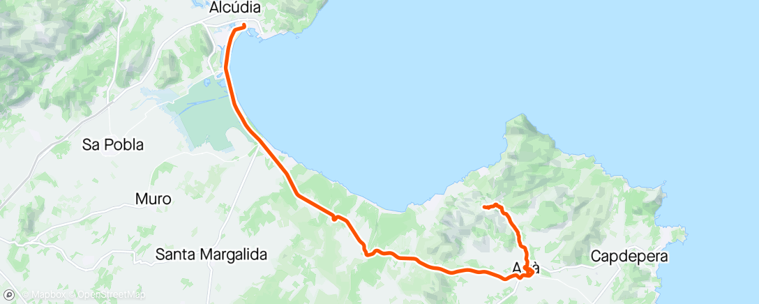 Map of the activity, Mallorca dag 2