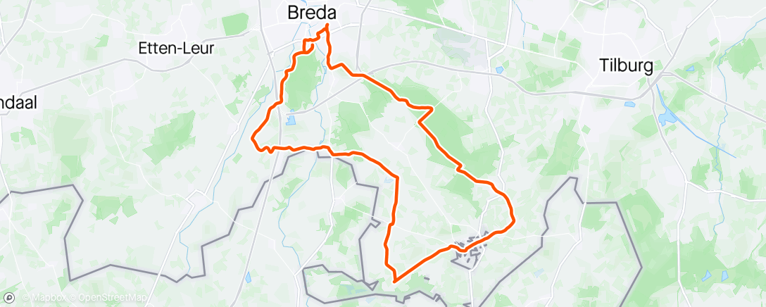 Map of the activity, Morning Bike Ride