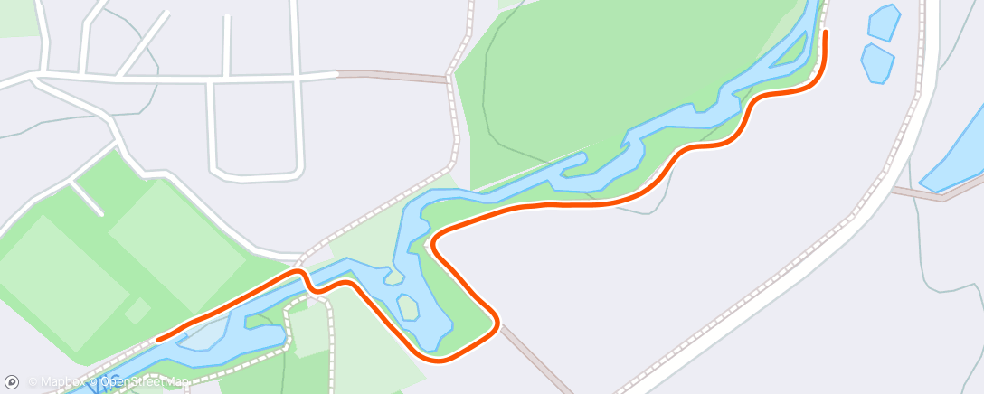 Map of the activity, Evening Run Part 2
